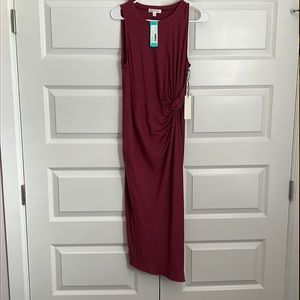 Nine Britton - Abigail Ribbed Knit Midi Dress.